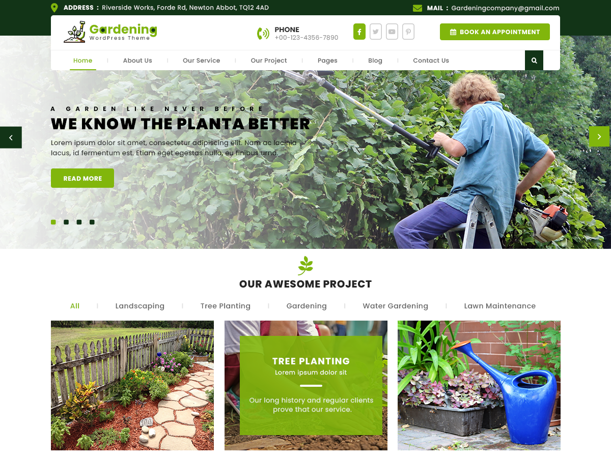 Free Gardner WordPress Theme