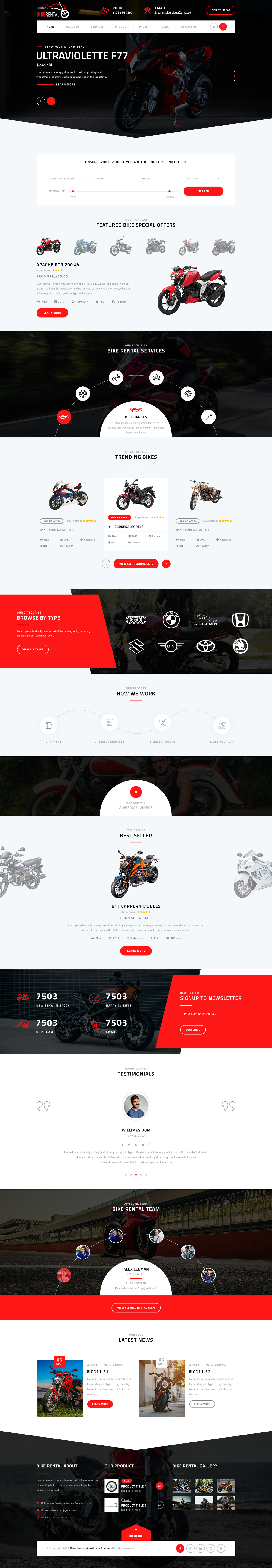 Bike Shop WordPress Theme