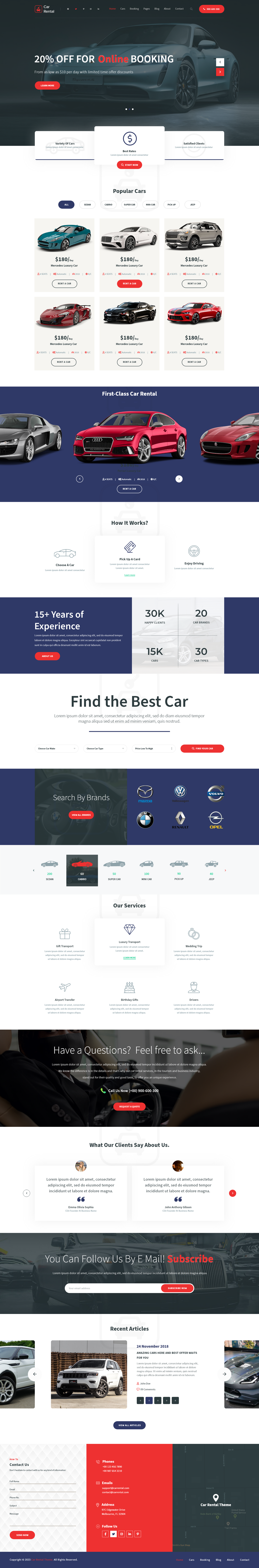 Cab Booking WordPress Theme