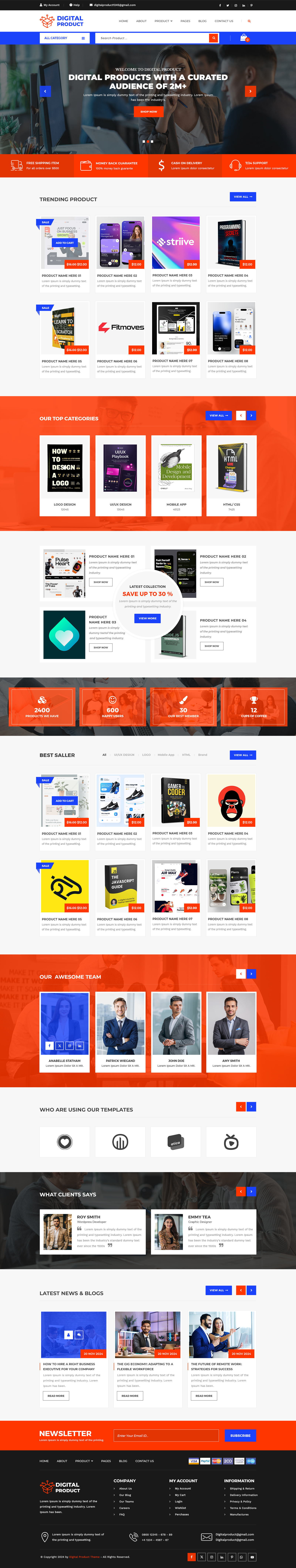 Digital Products WordPress Theme For Creative Entrepreneurs