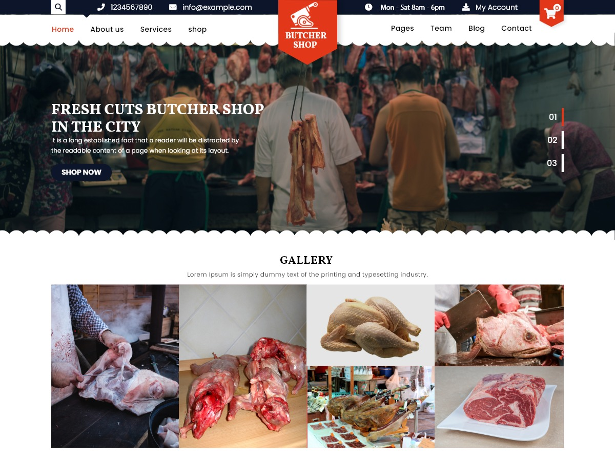 Free Butcher WordPress Theme