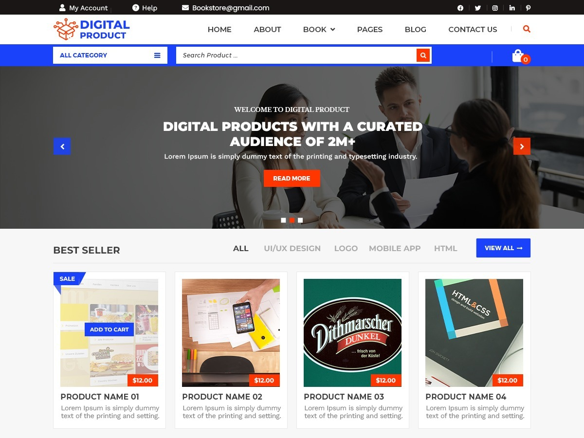 Free Digital Download WordPress Theme