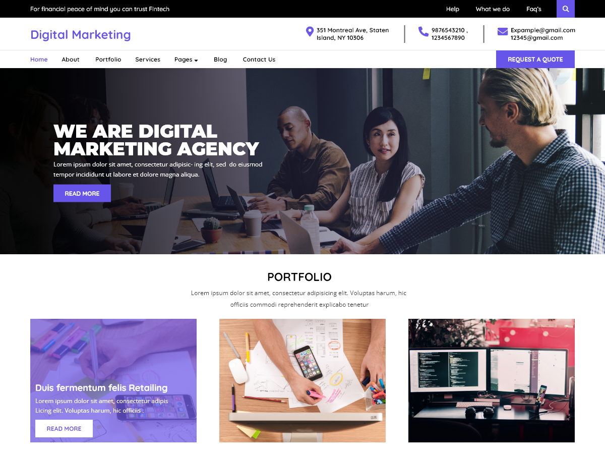 Free Digital Marketer WordPress Theme