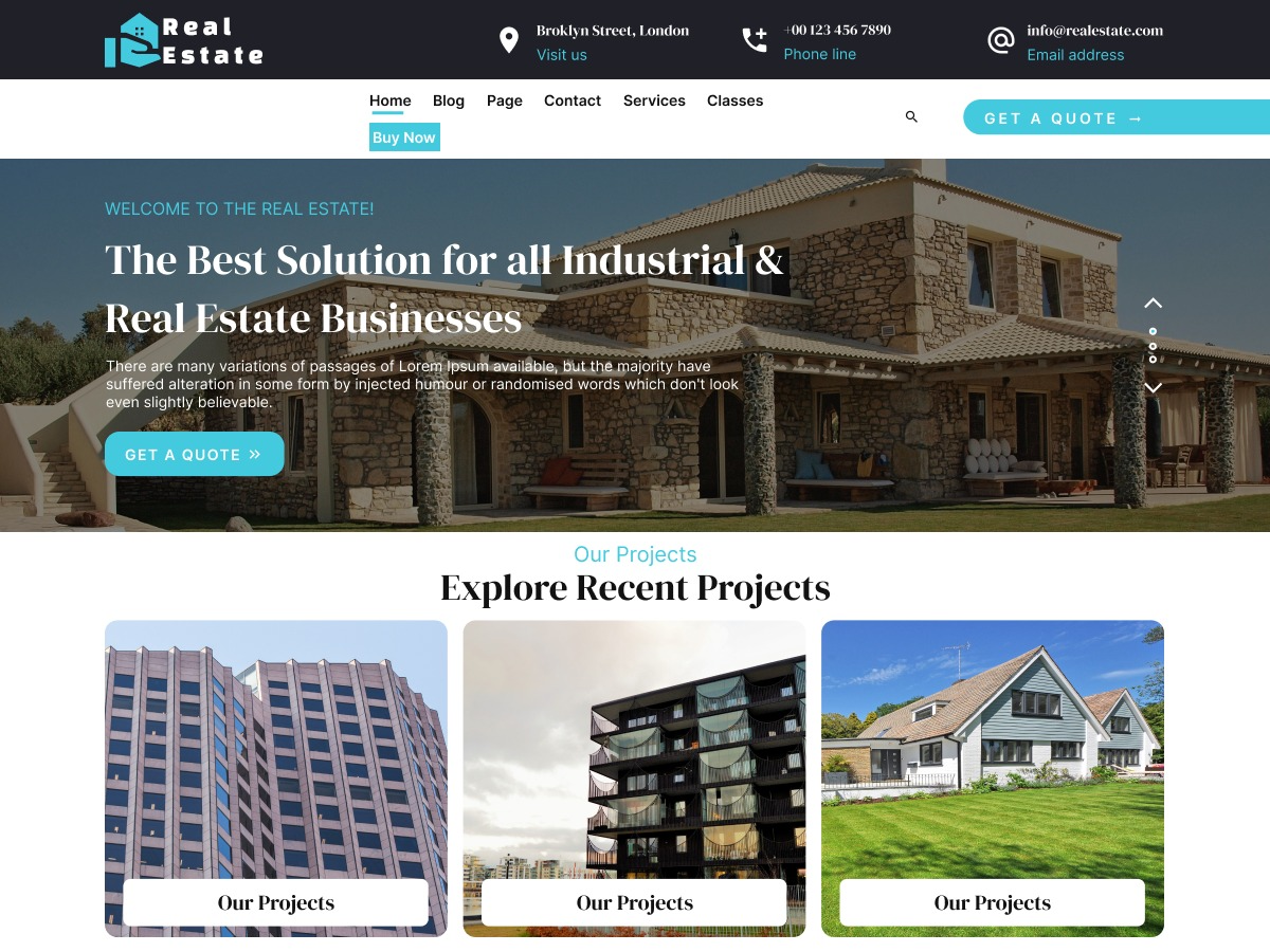 Free Estate WordPress Theme