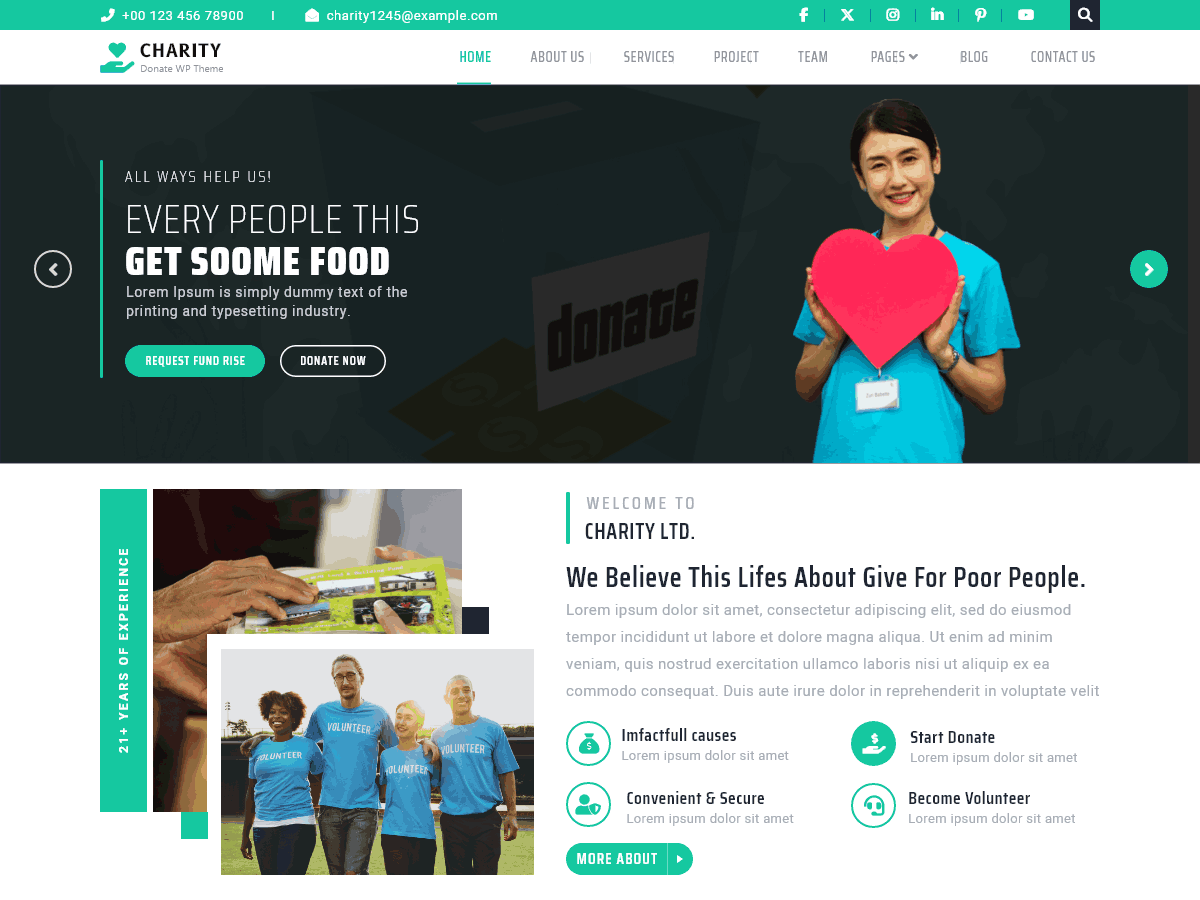 Free Charity WordPress Theme