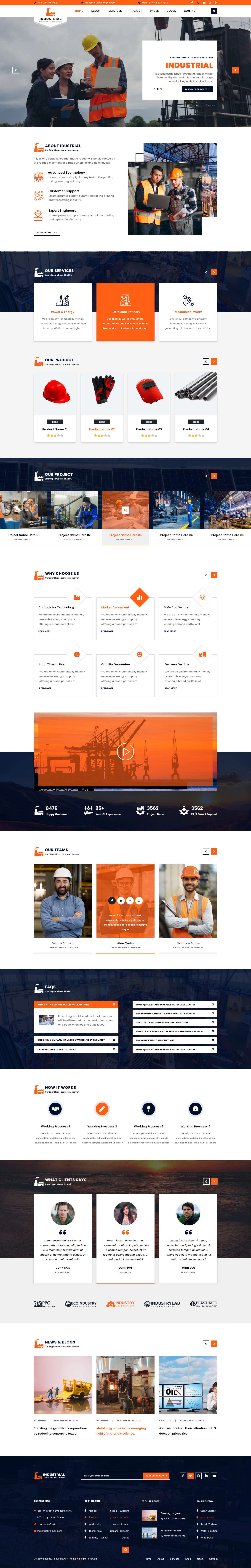 Industry WordPress Theme For Industrial Solutions And Services