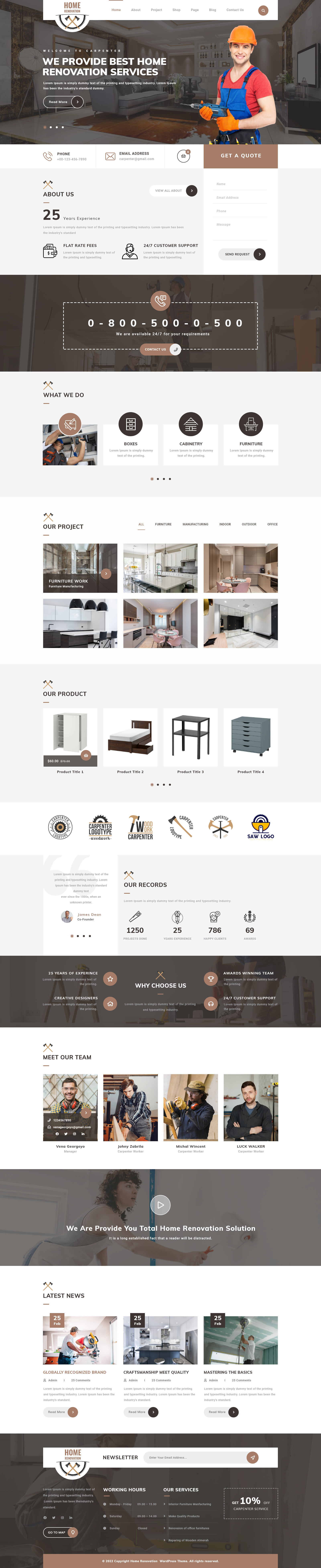 Roofing WordPress Theme