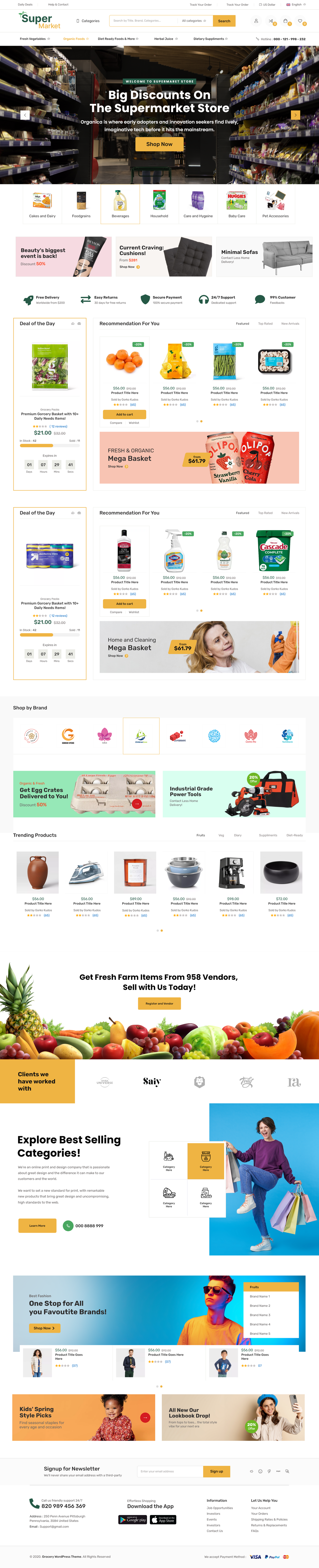 Supermarket WordPress Theme