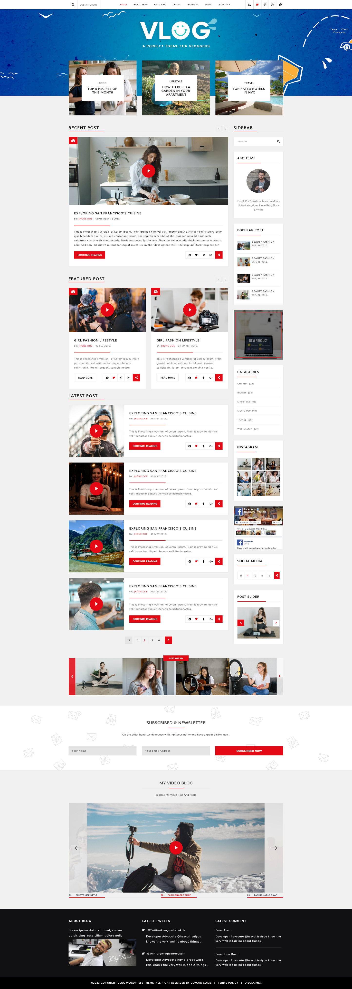 Vlog WordPress Theme